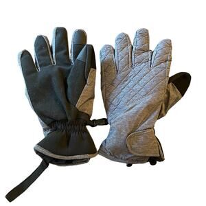 Highcamp Women's Winter Waterproof Gray Black Gloves Large